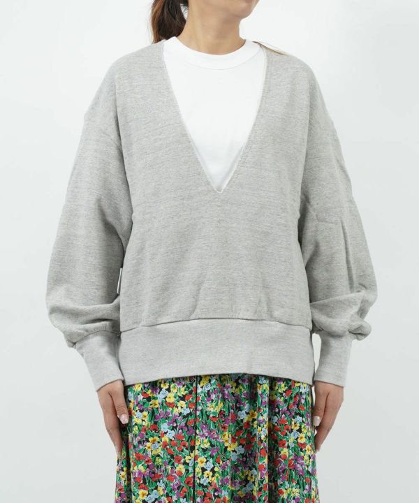 THE SHINZONE(ザ シンゾーン), コットン 裏毛 Vネック スウェットプルオーバー V-NECK SWEAT PULLOVER