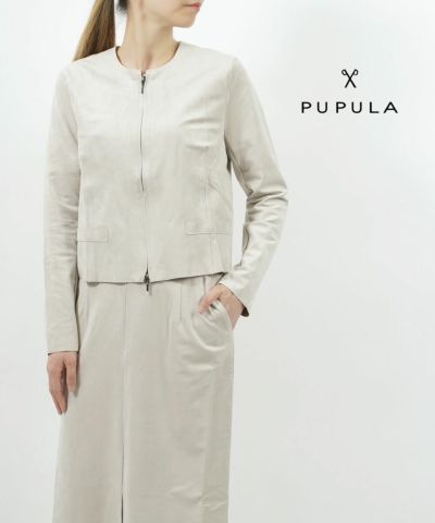 PUPULA(ププラ)テーラードジャケット ドライジャージィ | BLEU COMME
