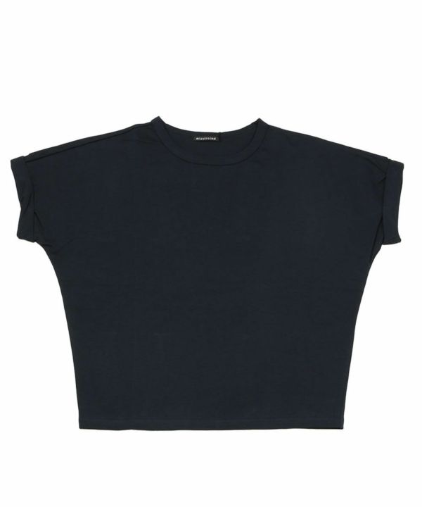 mizuiro ind(ミズイロインド)ロールアップスリーブ ドルマンTシャツ BLEU COMME BLEU(ブルーコムブルー)