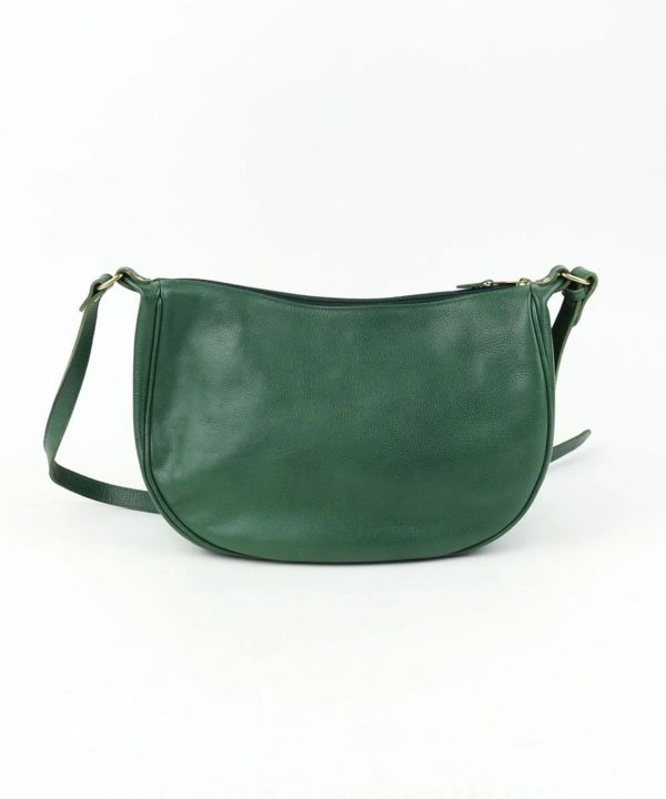 IL BISONTE(イルビゾンテ)レザー 半月型 ショルダーバッグ L | BLEU