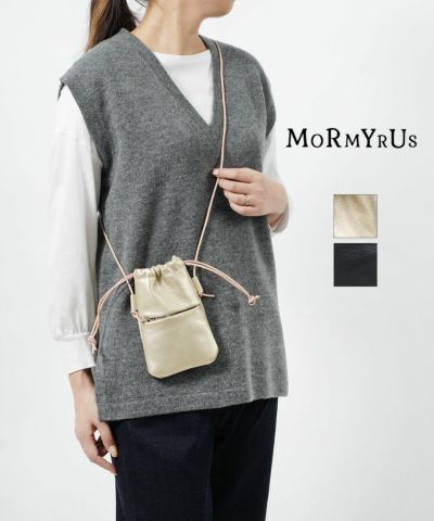 【2/14迄お値下げ中】MORMYRUS(モルミルス) レザー巾着ミニバッグ日本製
