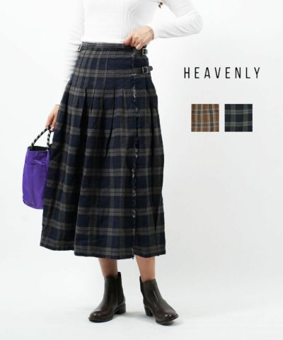 HEAVENLY(ヘブンリー)リネンチェック キルトスカート | BLEU COMME