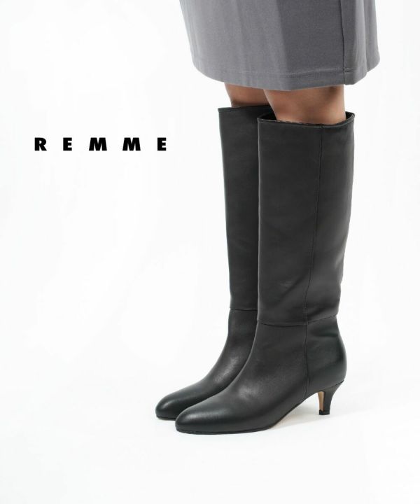 REMME(レメ)ロングブーツ Shep 70mm Pin Heel Long Boots | BLEU COMME