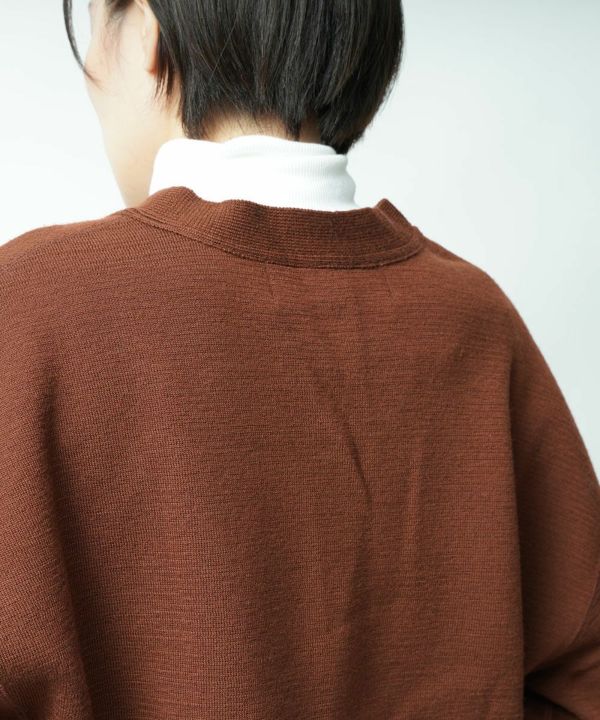 THE SHINZONE(ザ シンゾーン), ウール Vネック ボリューム袖 カーディガン ケープリンニットカーディガン CAPELIN KNIT  CARDIGAN