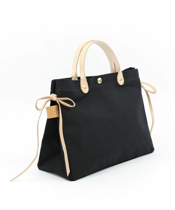 IL BISONTE(イルビゾンテ)コットンキャンバス サイドリボン トート