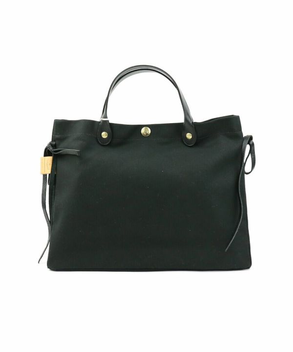 IL BISONTE(イルビゾンテ)コットンキャンバス サイドリボン トート