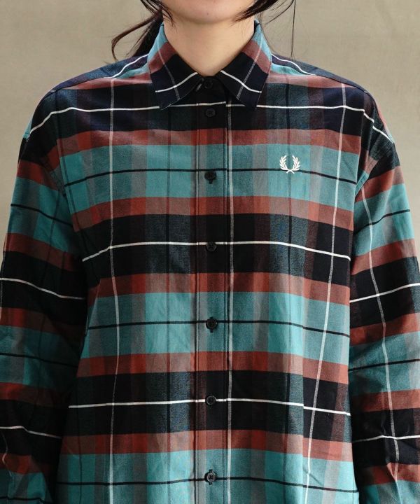 FRED PERRY(フレッドペリー)タータンチェック シャツワンピース