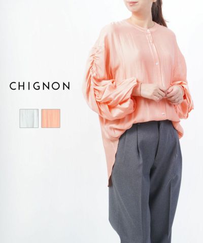 CHIGNON(シニヨン)シャーリングスリーブシャツ | BLEU COMME