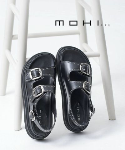 MOHI(モヒ)ダブルベルト スタッズサンダル | BLEU COMME BLEU(ブルー