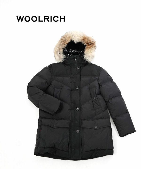 WOOLRICH(ウールリッチ), コヨーテファーフード付き ダウンジャケット ロゴパーカ LOGO PARKA