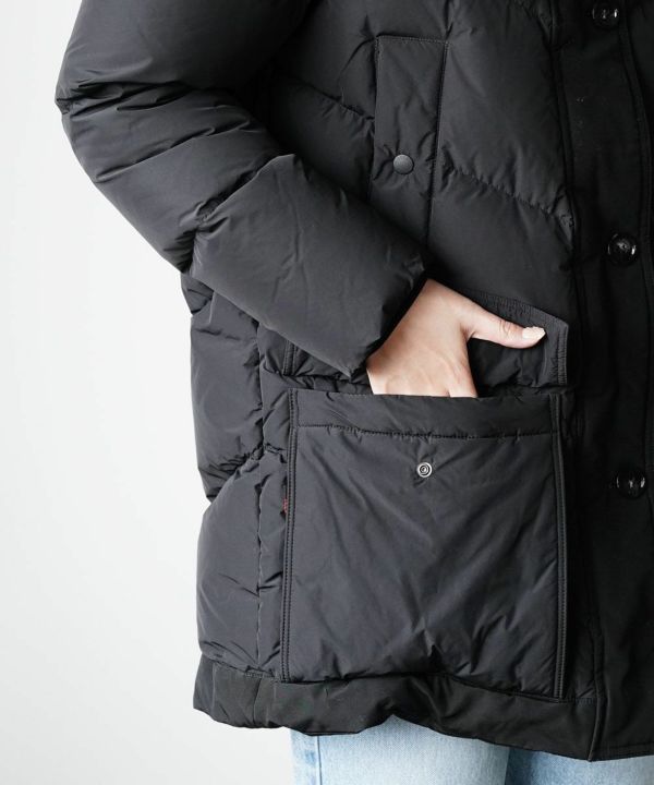 WOOLRICH(ウールリッチ), コヨーテファーフード付き ダウンジャケット ロゴパーカ LOGO PARKA