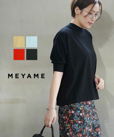 MEYAME(メヤメ)コットンニットTシャツ COTTON KNIT TEE | BLEU COMME