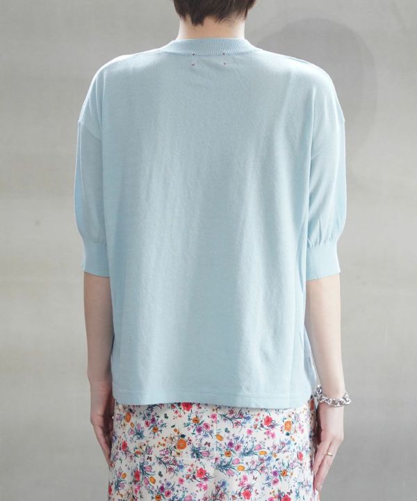 MEYAME(メヤメ)コットンニットTシャツ COTTON KNIT TEE | BLEU COMME 