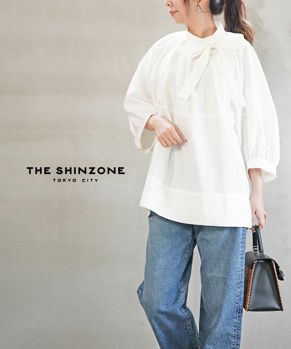 THE SHINZONE(ザ シンゾーン)ギャザー タイブラウス GATHER TIE BLOUSE 