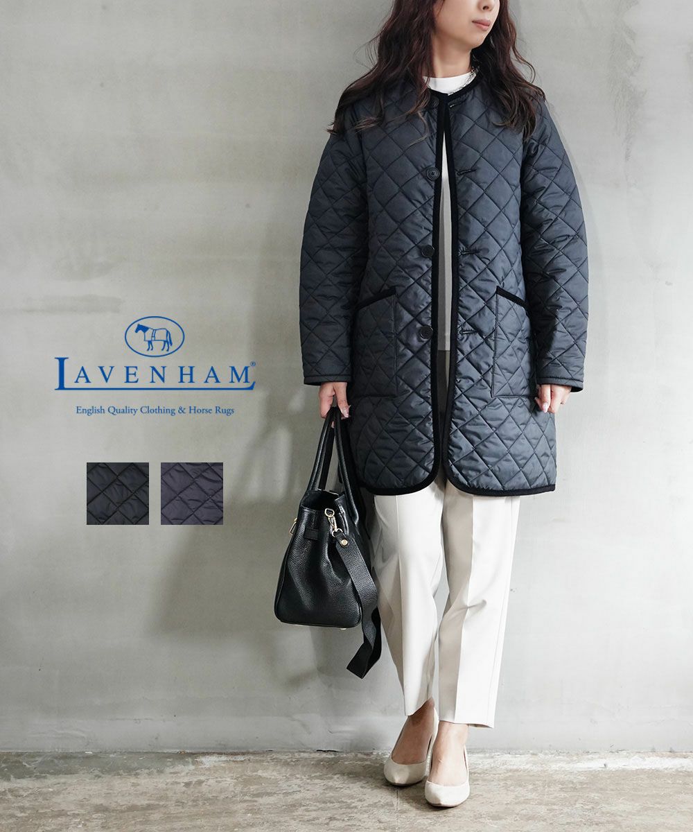 LAVENHAM(ラベンハム)ロングライン ラウンドカラー コート LONGLINE 