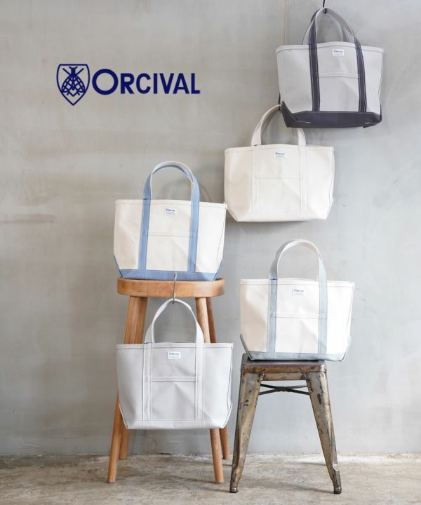 100%新品新品ORCIVAL キャンバス　トートバッグ M オーシバル　グレー トートバッグ