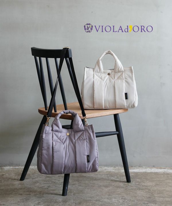 VIOLAd'ORO(ヴィオラドーロ)ボンディングタフタ トートバッグ Mサイズ GINO | BLEU COMME BLEU(ブルーコムブルー)