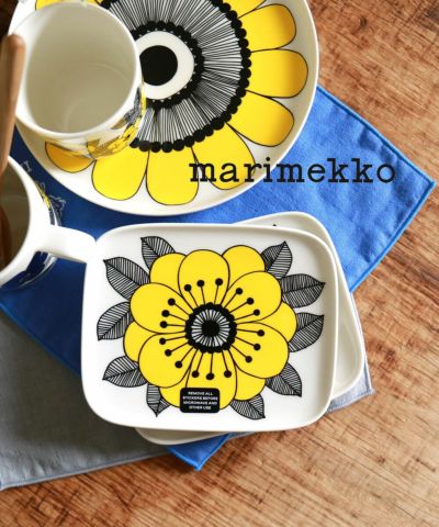 marimekko(マリメッコ)スクエアプレート UNIKKO PLATE 10×10CM 2PCS | BLEU COMME  BLEU(ブルーコムブルー)