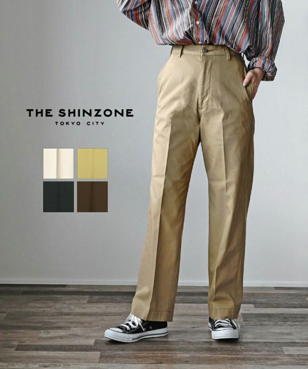 THE SHINZONE(ザ シンゾーン)チノパンツ WASHED HIGH WAIST CHINO | BLEU COMME  BLEU(ブルーコムブルー)