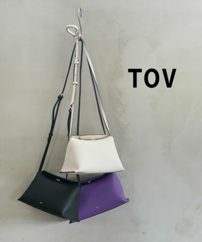tov♡ショルダーバッグ　ブルー tov（トーヴ）の「＜tov＞レザーステッチショルダーバッグ -3WAY