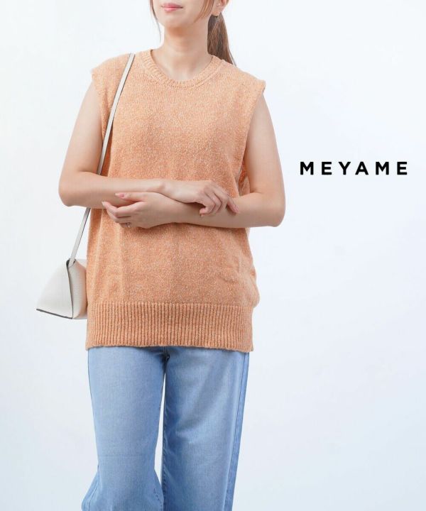 MEYAME(メヤメ), COTTON TWEED SLEEVELESS PULLOVER