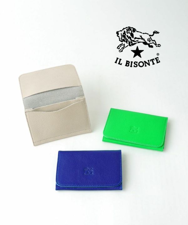 IL BISONTE 2025限定スネークシリーズ 名刺・カードケース(ブルー) IL BISONTE イルビゾンテ カードケース 名刺入れ ダークブルー