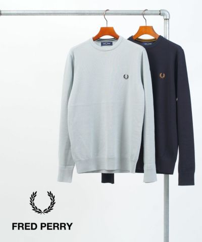 フレッドペリー ネイビー ケーブルニットセーター フレッドペリー レディース セーター チルデンニット Vネック