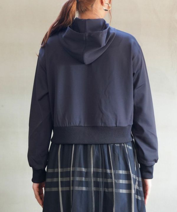 PUPULA(ププラ)ダブルジャージィ ネオリブ ショートジャケット