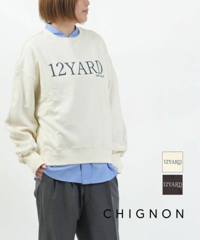 CHIGNON(シニヨン)12YARDロゴスウェットプルオーバー | BLEU