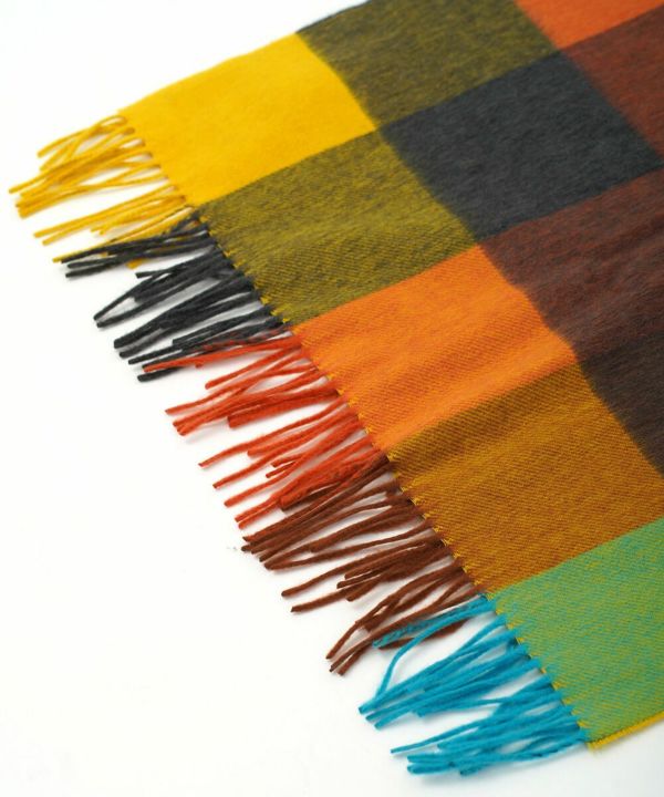 Joshua Ellis(ジョシュアエリス)カシミヤストール チェック CPG50×190