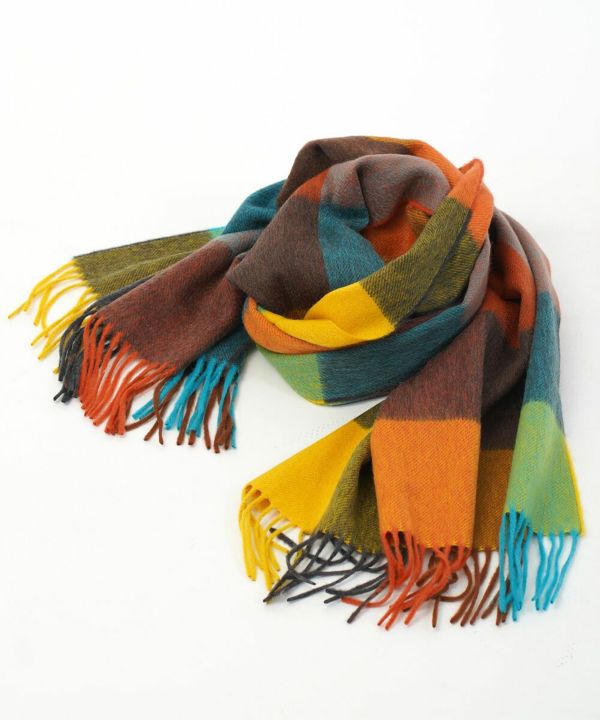 Joshua Ellis カシミヤ ストール チェック ジョシュアエリス Joshua Ellis(ジョシュアエリス)カシミヤストール チェック CPG50×190