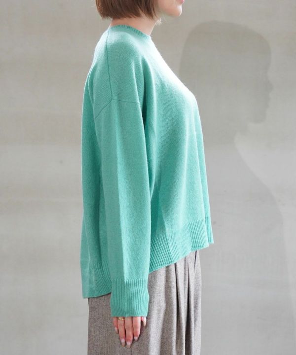 Maglia Plus(マリアプラス)ヤクウール クルーネックニット | BLEU