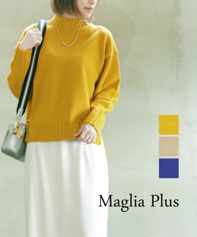 Maglia Plus(マリアプラス)ウールハイネックニット | BLEU COMME BLEU(ブルーコムブルー)