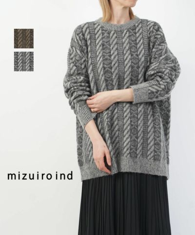 mizuiro ind(ミズイロインド)プレーティングステッチニット