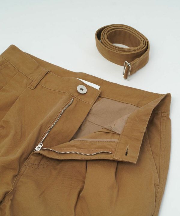 upper hights(アッパーハイツ)ベルト付き チノワイドパンツ BELT CHINO