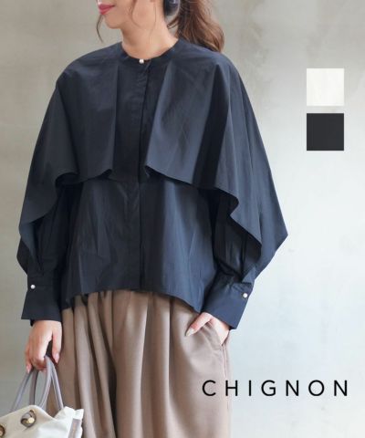 CHIGNON(シニヨン)ラッフルシャツブラウス | BLEU COMME BLEU(ブルー