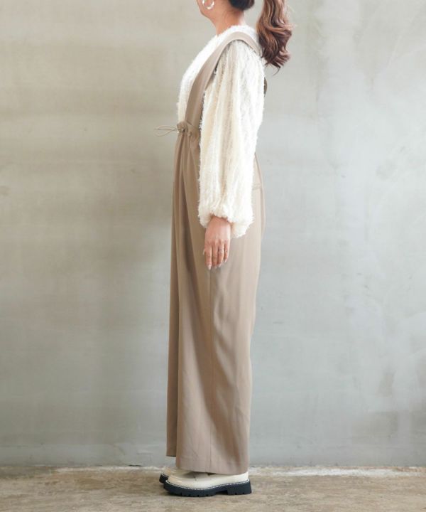 chignonドロストデザインサロペット CHIGNON(シニヨン)ドロストデザインサロペット | BLEU COMME BLEU