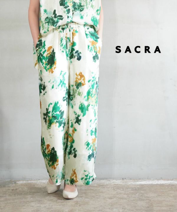 SACRA(サクラ)BLURRED FLORA PANTS | BLEU COMME BLEU(ブルー
