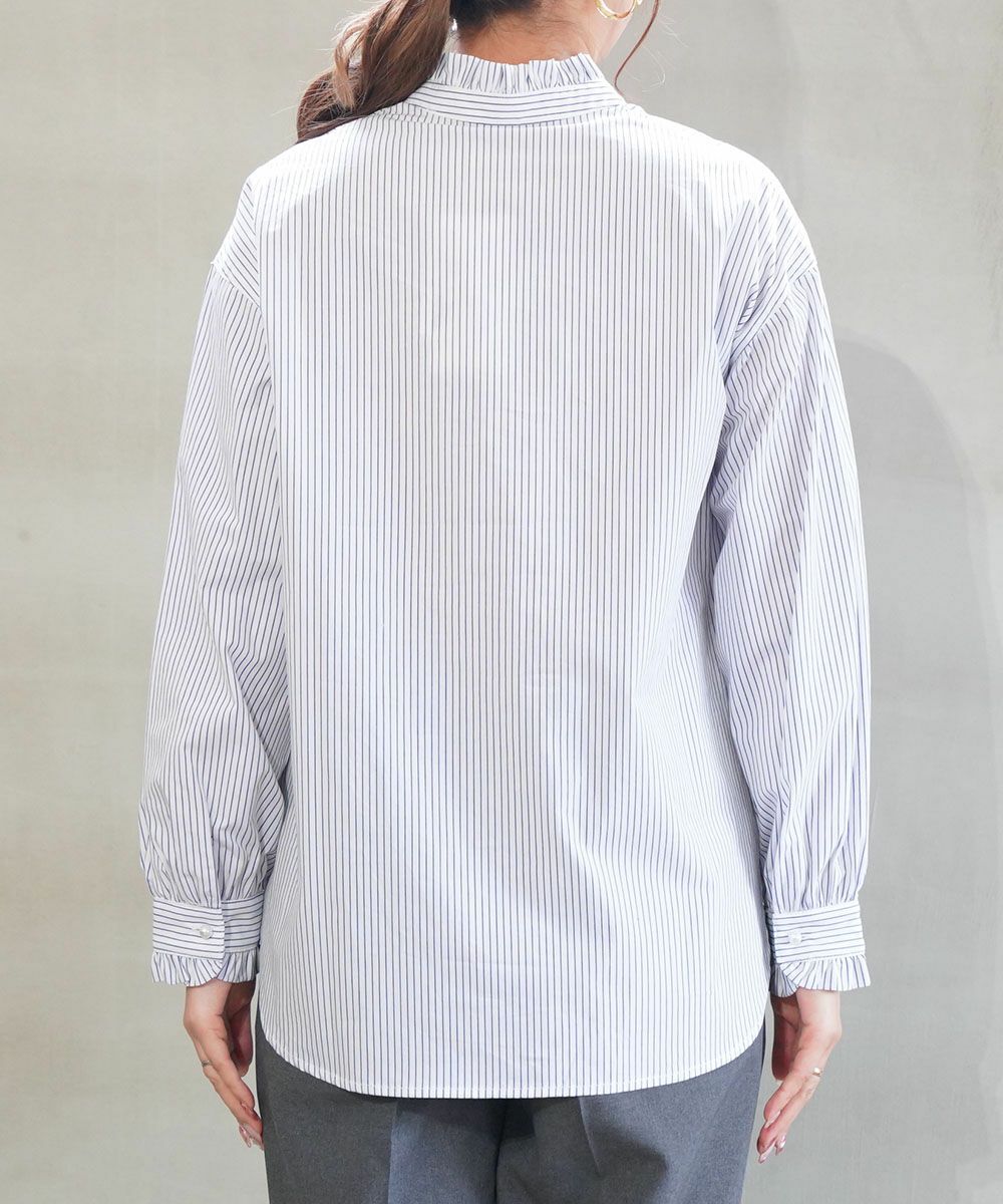 Bonheur(ボヌール)スタンドフリルブラウス | BLEU COMME BLEU(ブルー