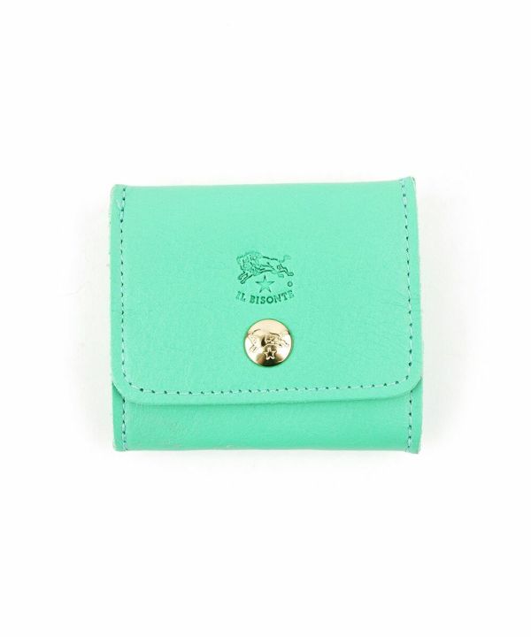 新品未使用　イルビゾンテのケース　小銭入れ　水色系　小物入れ IL BISONTE(イルビゾンテ)コインケース 小銭入れ | BLEU COMME BLEU