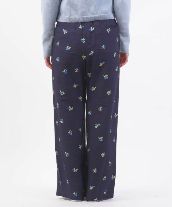 le glazik(ル グラジック)フラワープリント エラスティックパンツ