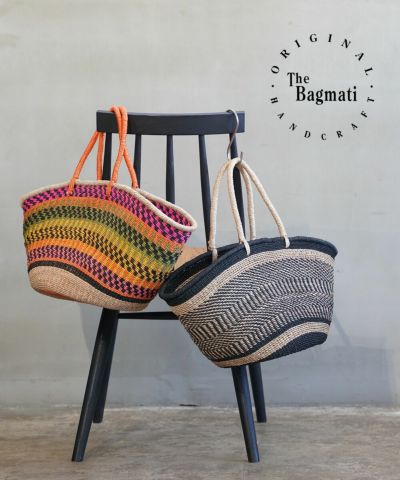 The Bagmati(バグマティ)レザー×バンカン かごバッグ トート