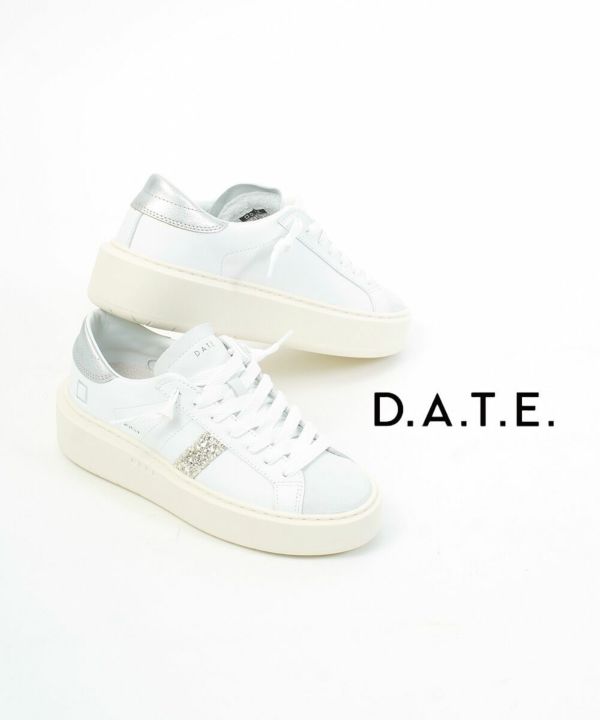 D.A.T.E.(デイト)HILL LOW PLATFORM CALF WHITE-SILVER | BLEU COMME
