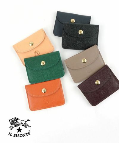 IL BISONTE(イルビゾンテ)レザー スターエンボス ダブルフラップ