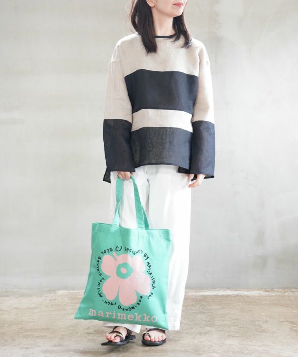 【MARIMEKKO】ピールトウニッコ KIOSKI トートバッグ グリーン マリメッコ】アジア限定 Kioski Vankka Unikko Placementトート