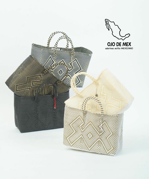 OJO DE MEX(オホデメックス)Plastico Cago Tote Chico | BLEU