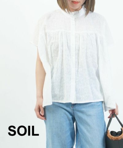 SOIL(ソイル)SUPER FINE VOILE WITH SELVEGE FRILL COLLAR