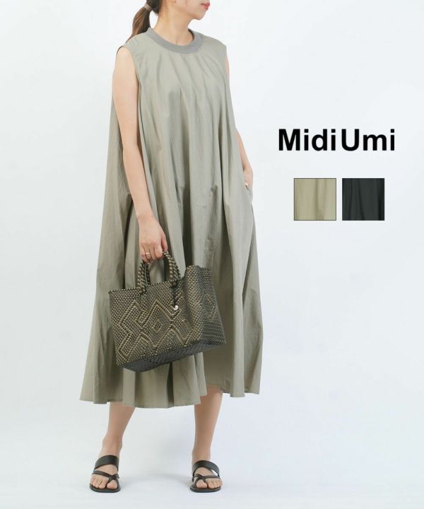 セール】MidiUmi V ネックノースリーブ ワンピース(506353030