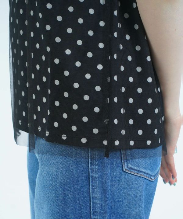 PUPULA(ププラ)ドットチュール プルオーバーブラウス | BLEU COMME