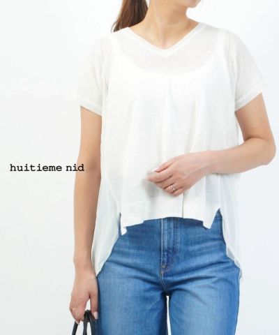 huitieme nid ユイティーム ブラウス 白 ホワイト レース huitieme nid レース トップス ブラウス ホワイト ウィッテム